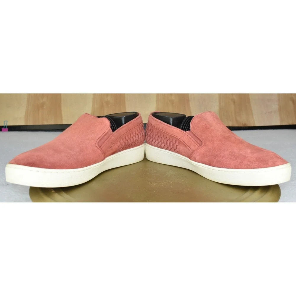 Michael Kors Stevie Women Shoes Size 8.5 Terracotta Suede Slip On Sneaker